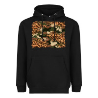 Black camouflage and leopard background Heavyweight Hoodie - Artiststas