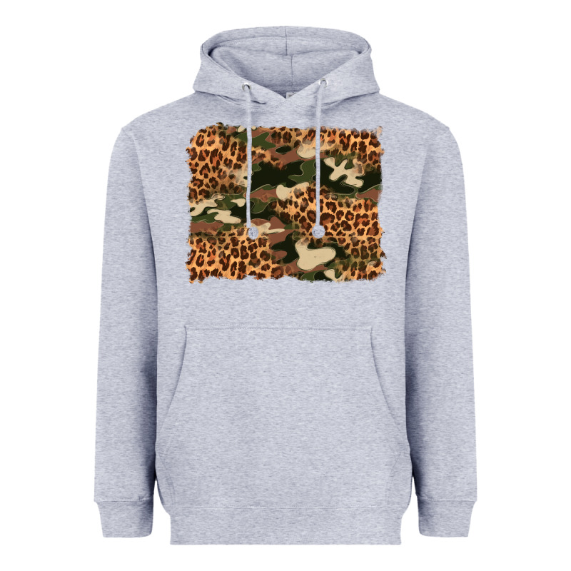 Camouflage And Leopard Background Heavyweight Hoodie by Artiststas | Teevron