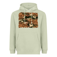 Matcha camouflage and leopard background Heavyweight Hoodie - Artiststas
