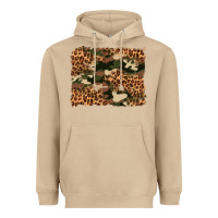 Mushroom camouflage and leopard background Heavyweight Hoodie - Artiststas