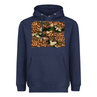 Navy camouflage and leopard background Heavyweight Hoodie - Artiststas