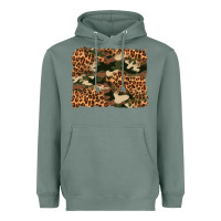 Sage camouflage and leopard background Heavyweight Hoodie - Artiststas