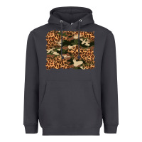 Smoke camouflage and leopard background Heavyweight Hoodie - Artiststas