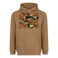Toasted Coconut camouflage and leopard background Heavyweight Hoodie - Artiststas