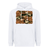 White camouflage and leopard background Heavyweight Hoodie - Artiststas
