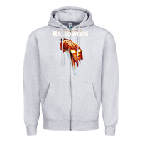 Heather Grey Halloween 1978 Original Graphic . Zipper Hoodie - minhPixels