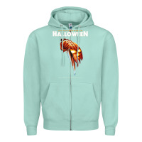Seafoam Halloween 1978 Original Graphic . Zipper Hoodie - minhPixels