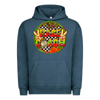 Pigment Midnight Navy race coach  with leopard and peace hand Urban Hoodie - AdoDesignShop