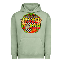 Pigment Oil Green race coach  with leopard and peace hand Urban Hoodie - AdoDesignShop