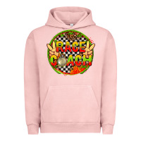Pigment Salmon race coach  with leopard and peace hand Urban Hoodie - AdoDesignShop
