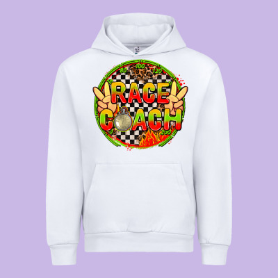 Race Coach  With Leopard And Peace Hand Urban Hoodie Designed By Adodesignshop