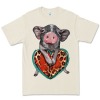 Bone baby pig with leopard heart Premium Tee - BarkalooDesign
