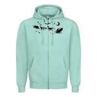Seafoam christmas santa dinosaur sleigh ride t rex funny gift t shirt Zipper Hoodie - minhPixels