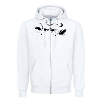 White christmas santa dinosaur sleigh ride t rex funny gift t shirt Zipper Hoodie - minhPixels