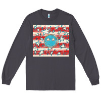 Smoke America flag smiley  tumbler Long Sleeve Tee - HowdyJamesFarm