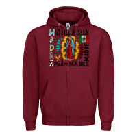Burgundy madre Zipper Hoodie - CowhideDigitalArt