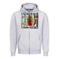 Heather Grey madre Zipper Hoodie - CowhideDigitalArt