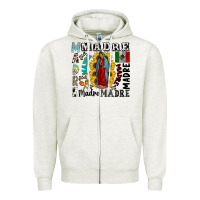 Oatmeal Heather madre Zipper Hoodie - CowhideDigitalArt