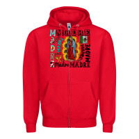 Red madre Zipper Hoodie - CowhideDigitalArt