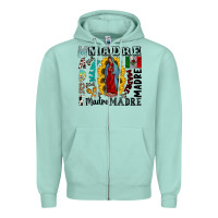 Seafoam madre Zipper Hoodie - CowhideDigitalArt