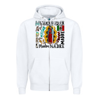 White madre Zipper Hoodie - CowhideDigitalArt
