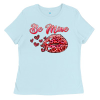 Baby Blue be mine kiss Ladies Tee - RanaPortraitStore