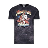 Cloud Black American unicorn magic Vintage Tee - HowdyJamesFarm