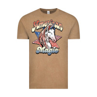 Vintage Coffee American unicorn magic Vintage Tee - HowdyJamesFarm