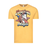 Vintage Mustard American unicorn magic Vintage Tee - HowdyJamesFarm