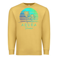 Antique Gold Vintage Aruba Beach Tropical Vibes Vacation Souvenir Gift Premium Sweatshirt - minhPixels