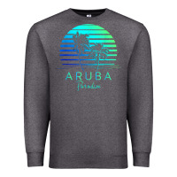 Charcoal Heather Vintage Aruba Beach Tropical Vibes Vacation Souvenir Gift Premium Sweatshirt - minhPixels