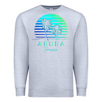 Heather Grey Vintage Aruba Beach Tropical Vibes Vacation Souvenir Gift Premium Sweatshirt - minhPixels