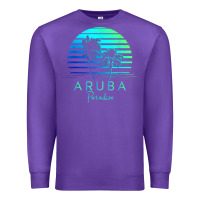 Purple Vintage Aruba Beach Tropical Vibes Vacation Souvenir Gift Premium Sweatshirt - minhPixels