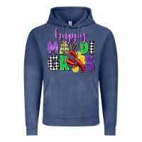 Vintage Denim happy mardi gras Vintage Hoodie - CowGirlArtShop