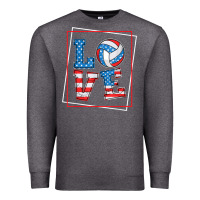 Charcoal Heather love usa flag volleyball gifts for volleyball fans teen t shirt Premium Sweatshirt - minhPixels
