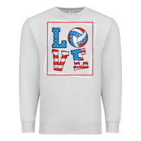 Dove Grey love usa flag volleyball gifts for volleyball fans teen t shirt Premium Sweatshirt - minhPixels