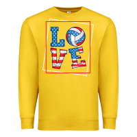 Lemon love usa flag volleyball gifts for volleyball fans teen t shirt Premium Sweatshirt - minhPixels