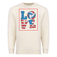 Sandshell love usa flag volleyball gifts for volleyball fans teen t shirt Premium Sweatshirt - minhPixels