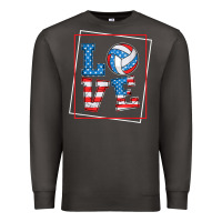 Smoke love usa flag volleyball gifts for volleyball fans teen t shirt Premium Sweatshirt - minhPixels