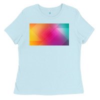 Baby Blue multicolor abstract lines Ladies Tee - chombo