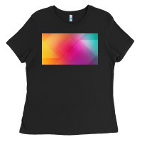 Black multicolor abstract lines Ladies Tee - chombo