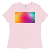 Bubblegum Pink multicolor abstract lines Ladies Tee - chombo