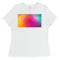 White multicolor abstract lines Ladies Tee - chombo