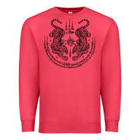 Cardinal sak yant thai tattoo twin tiger muay magical thailand gifts t shirt Premium Sweatshirt - minhPixels