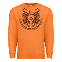 Carrot sak yant thai tattoo twin tiger muay magical thailand gifts t shirt Premium Sweatshirt - minhPixels