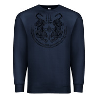 Navy sak yant thai tattoo twin tiger muay magical thailand gifts t shirt Premium Sweatshirt - minhPixels