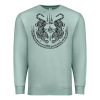 Sak Yant Thai Tattoo Twin Tiger Muay Magical Thailand Gifts T Shirt Premium Sweatshirt | Teevron