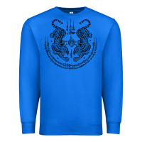 True Royal sak yant thai tattoo twin tiger muay magical thailand gifts t shirt Premium Sweatshirt - minhPixels