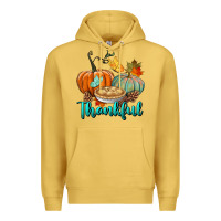 Antique Gold thankful pumpkins Premium Hoodie - BundleAndBundleShop