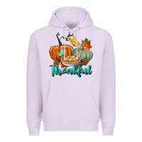 Lilac thankful pumpkins Premium Hoodie - BundleAndBundleShop